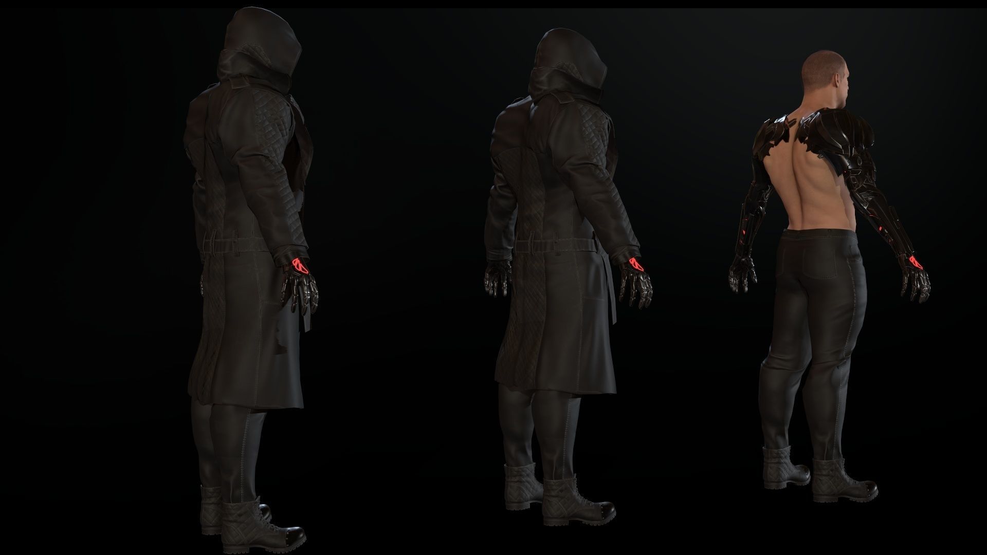 CyborgMan devil may cry character Low-poly 3D model_30