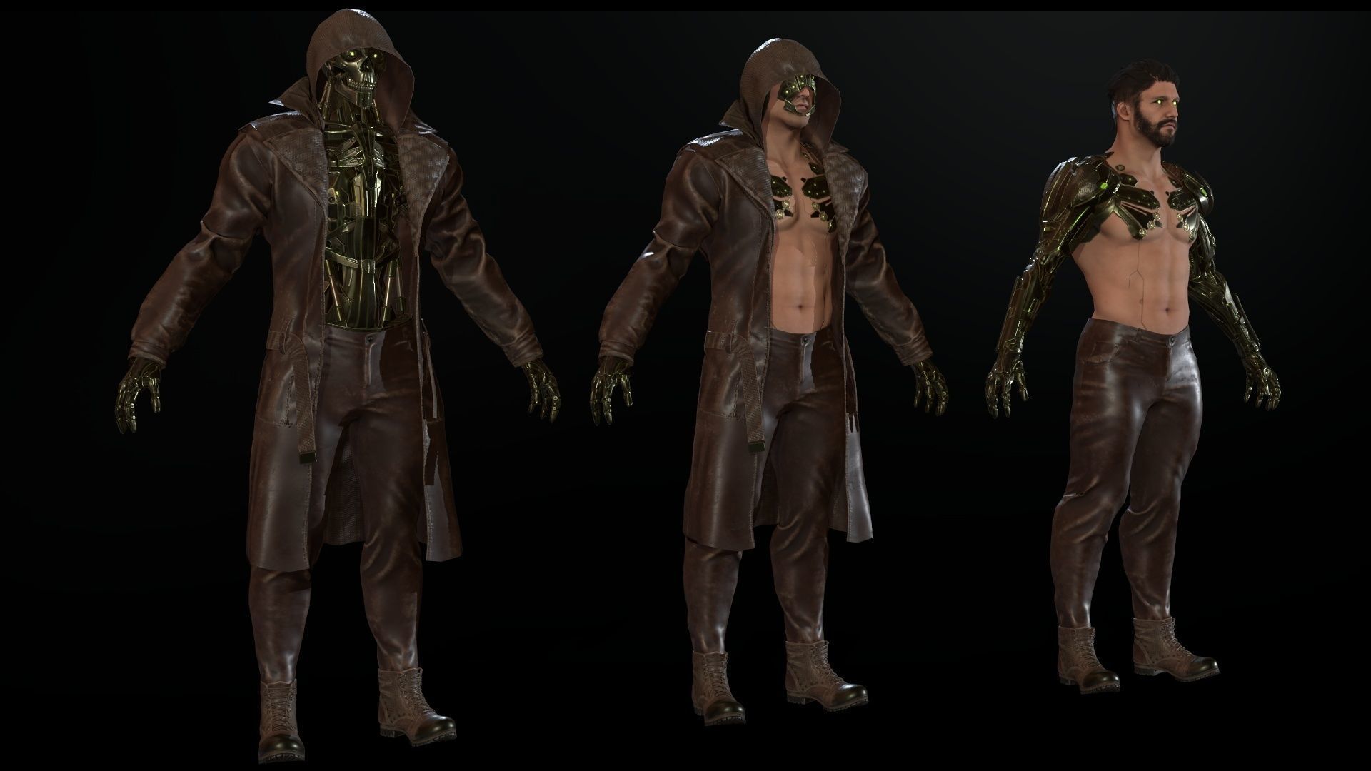 CyborgMan devil may cry character Low-poly 3D model_18