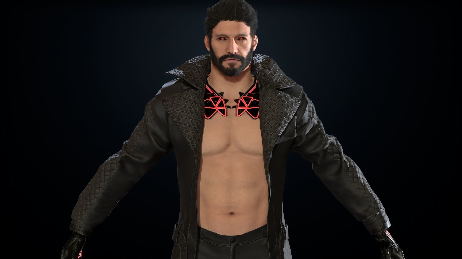 CyborgMan devil may cry character Low-poly 3D model_26