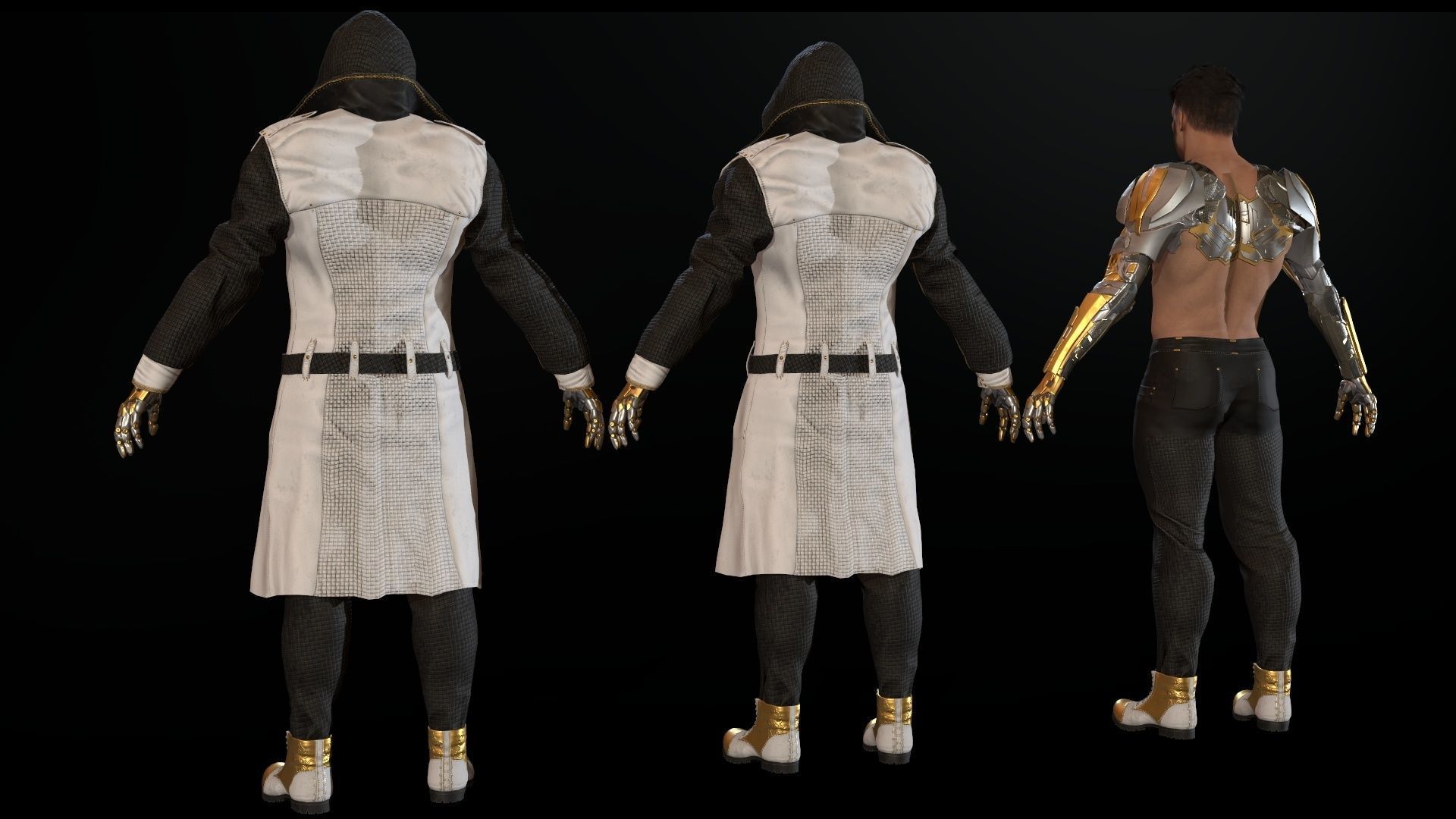 CyborgMan devil may cry character Low-poly 3D model_4