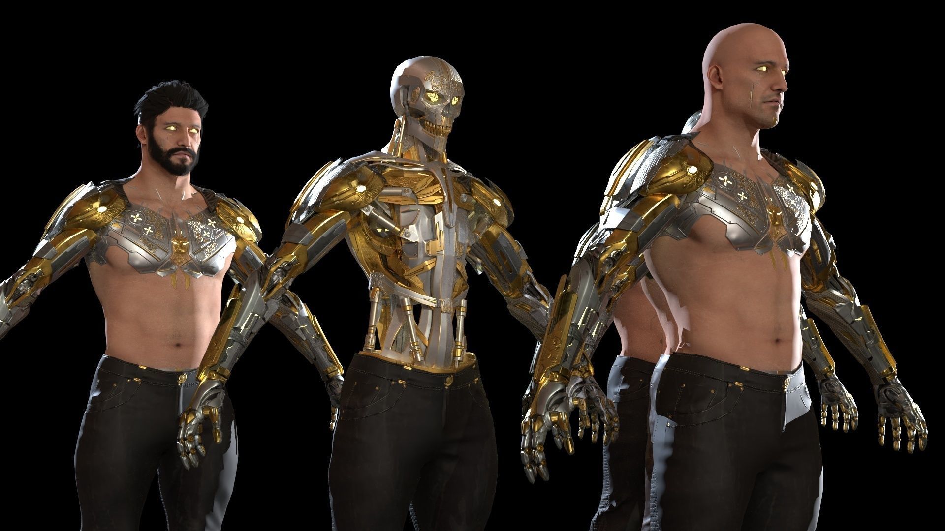 CyborgMan devil may cry character Low-poly 3D model_42