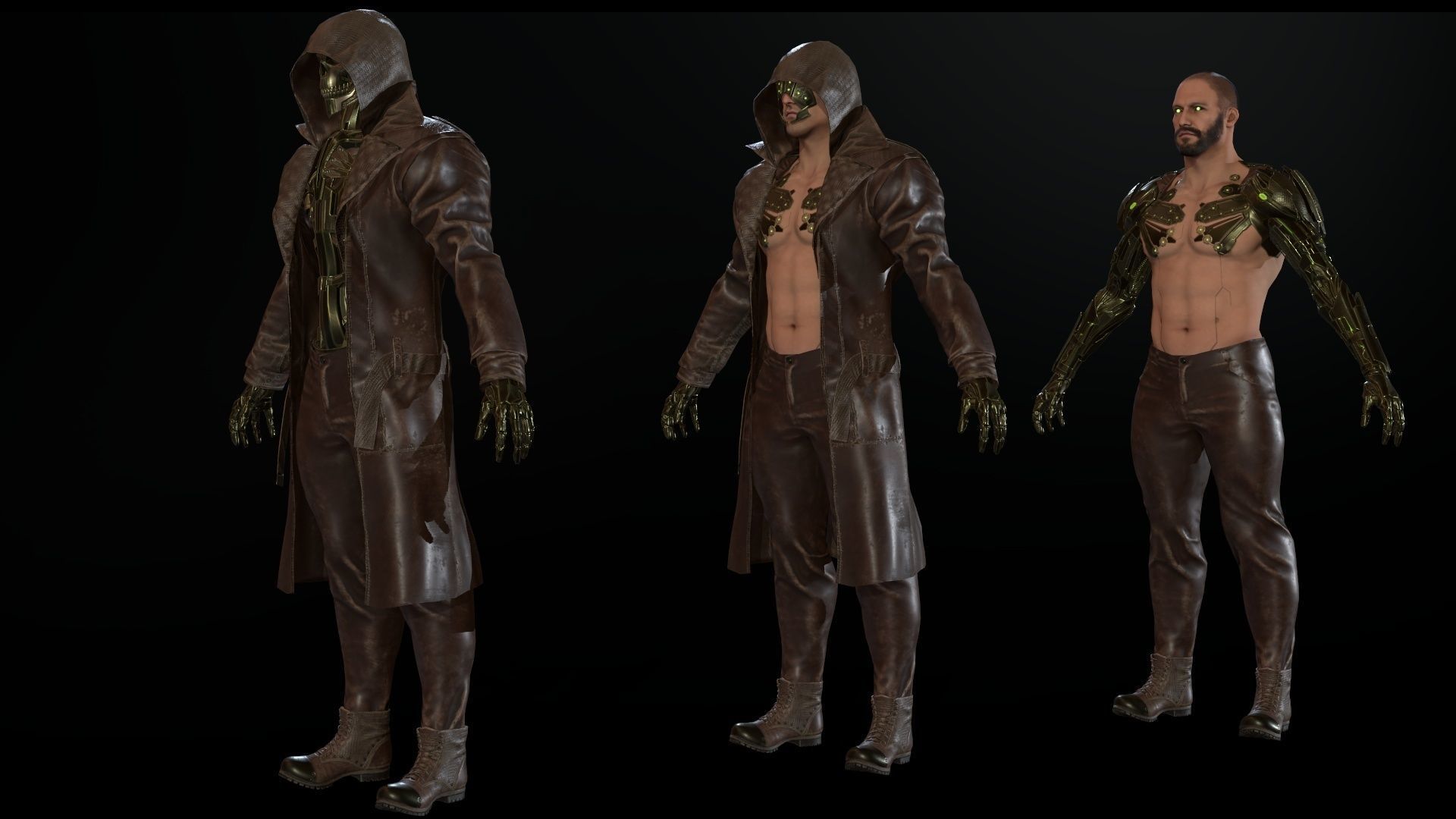 CyborgMan devil may cry character Low-poly 3D model_21