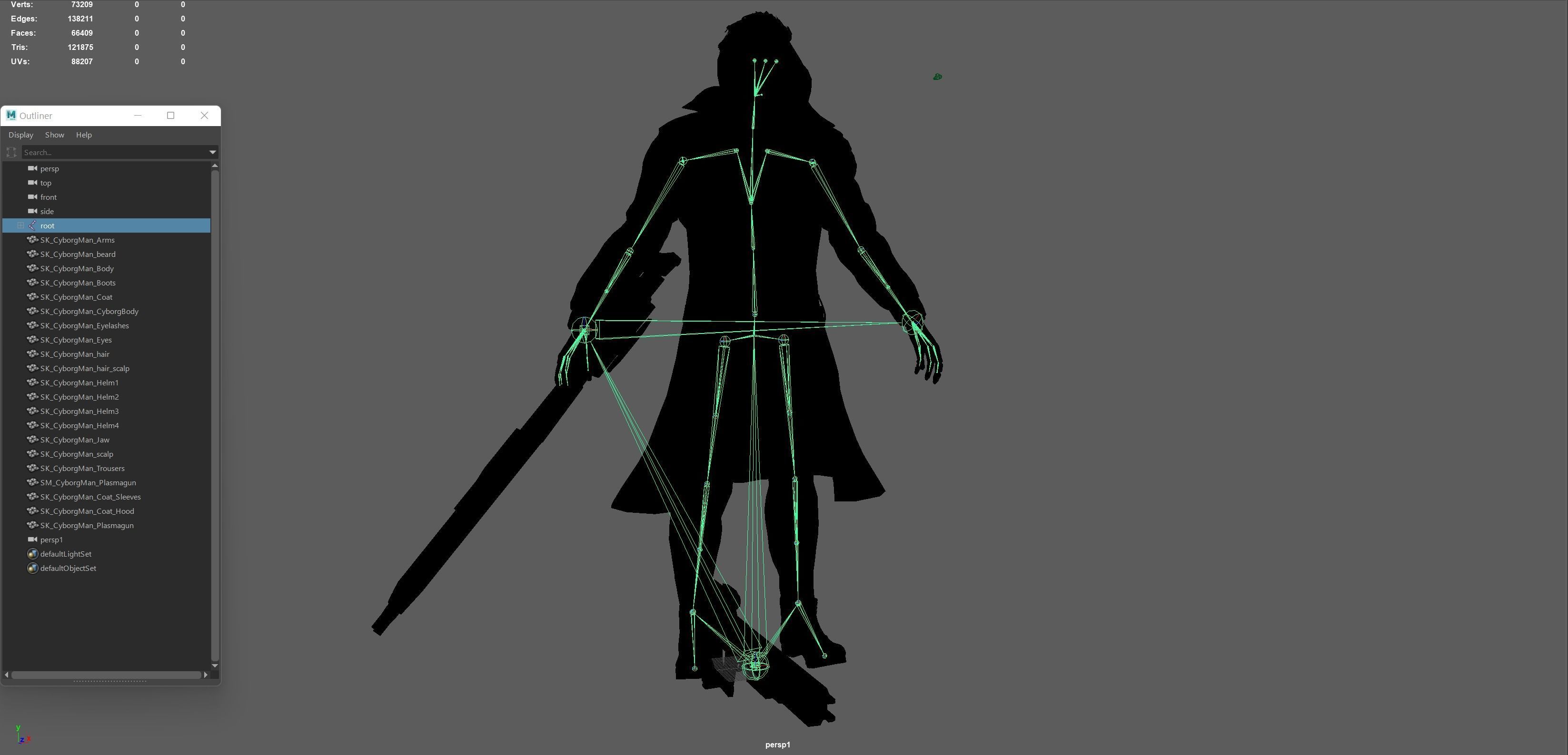 CyborgMan devil may cry character Low-poly 3D model_50