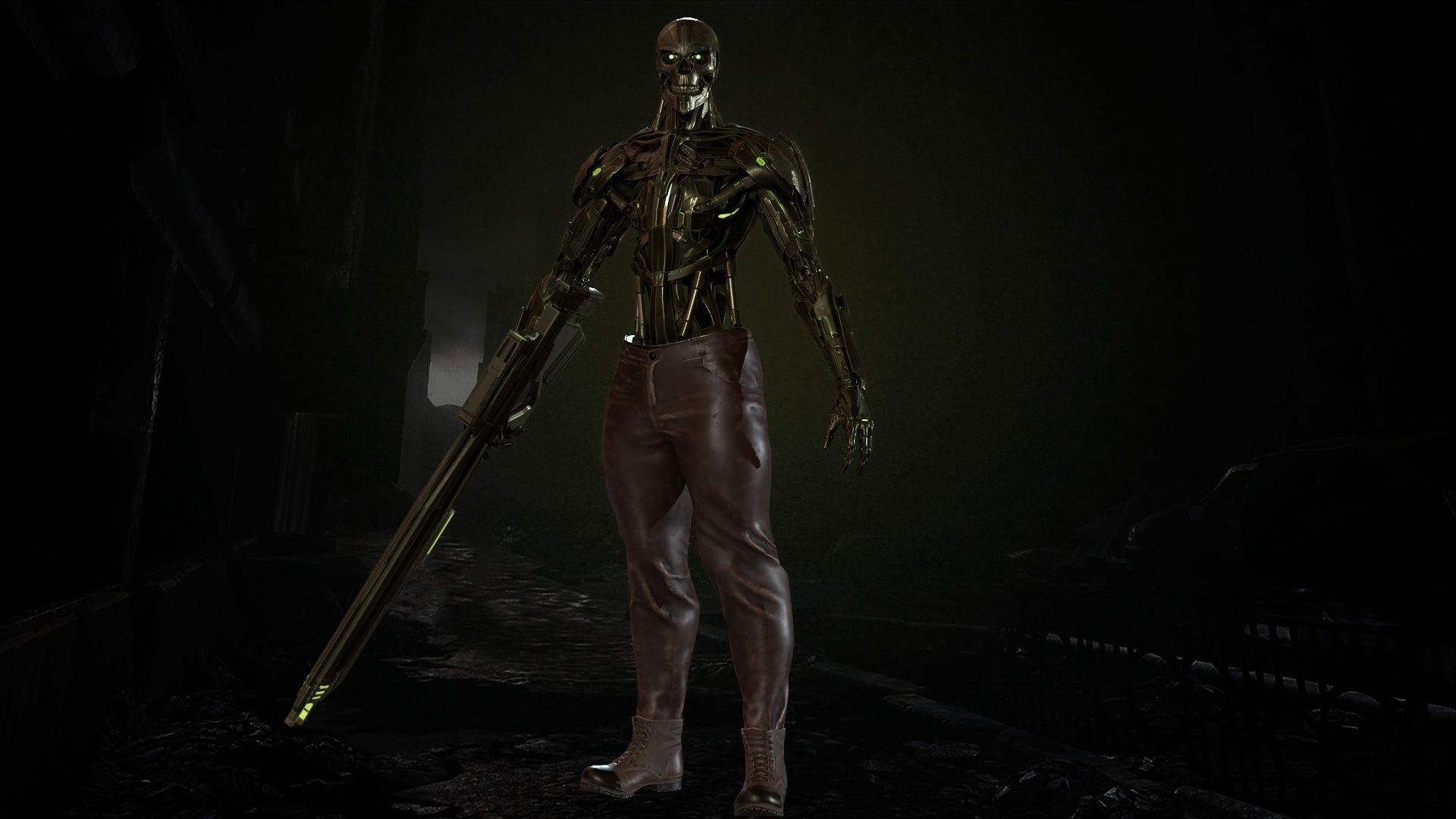 CyborgMan devil may cry character Low-poly 3D model_16