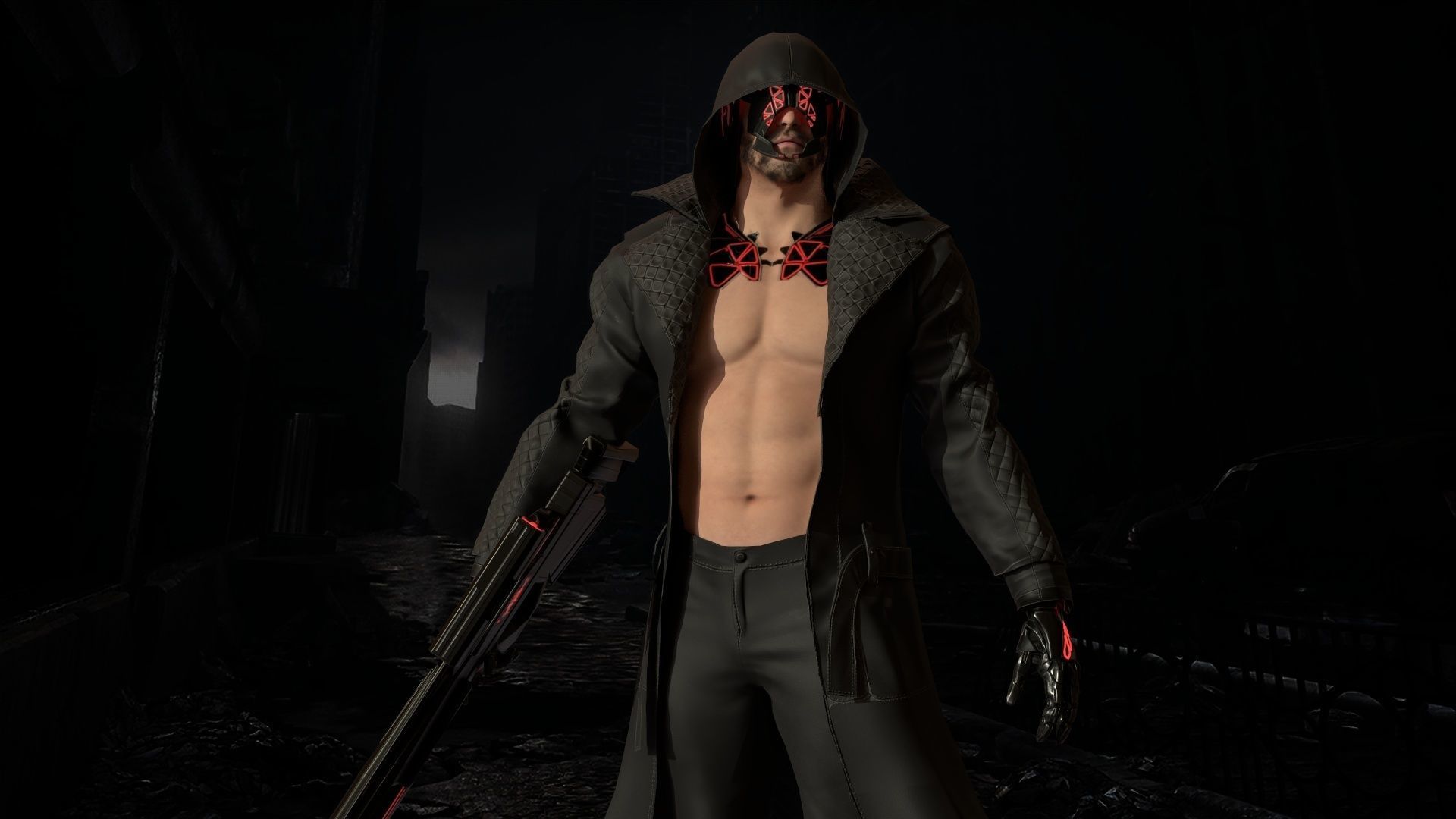 CyborgMan devil may cry character Low-poly 3D model_25