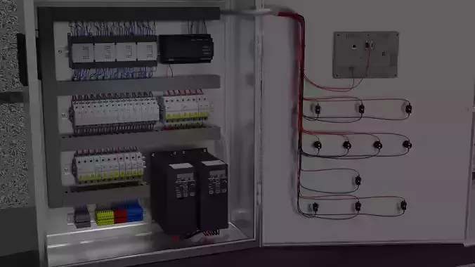 Process Control Cabinet 3D Model Kit   3D model