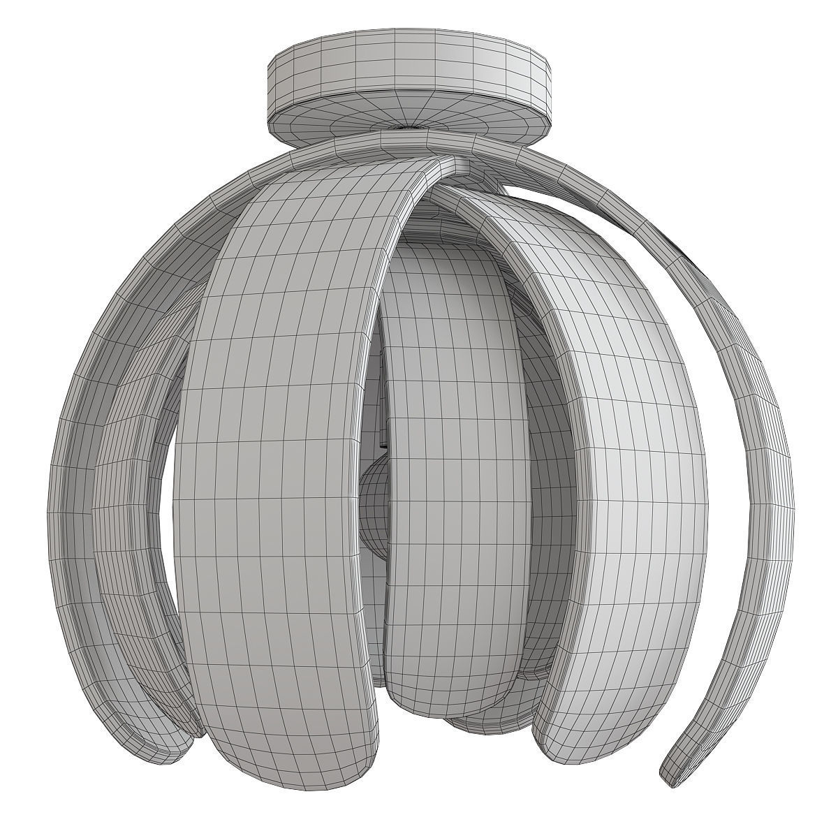 Carlo Nason Hand Blown Glass Sculptural Chandelier Low-poly 3D model_1