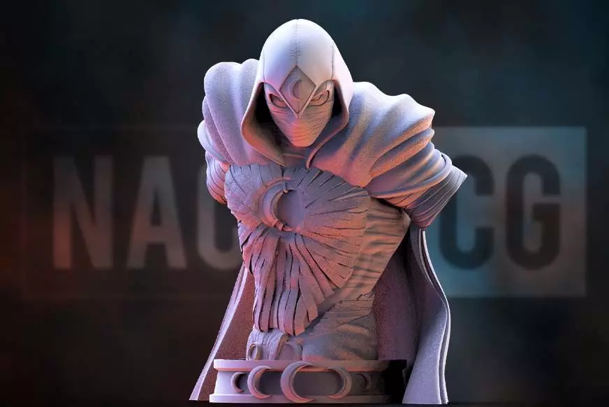 Fan Art Moon Knight - Bust 3D print model_0