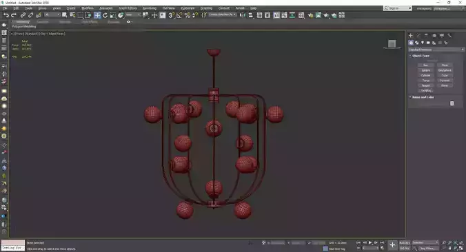 Cage Murano Opaline Ball Chandelier