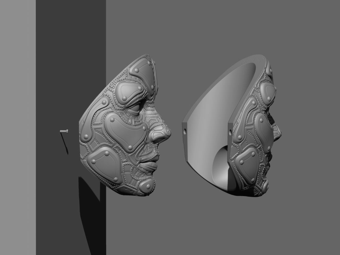 C5X Wall Mountable High detail model 3D print model_3