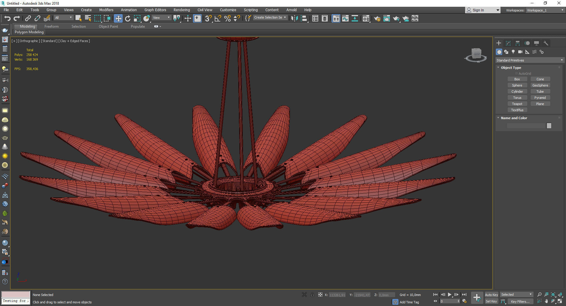 Max Ingrand Dahlia Chandelier Low-poly 3D model_4