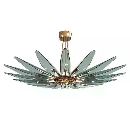 Max Ingrand Dahlia Chandelier Low-poly 3D model