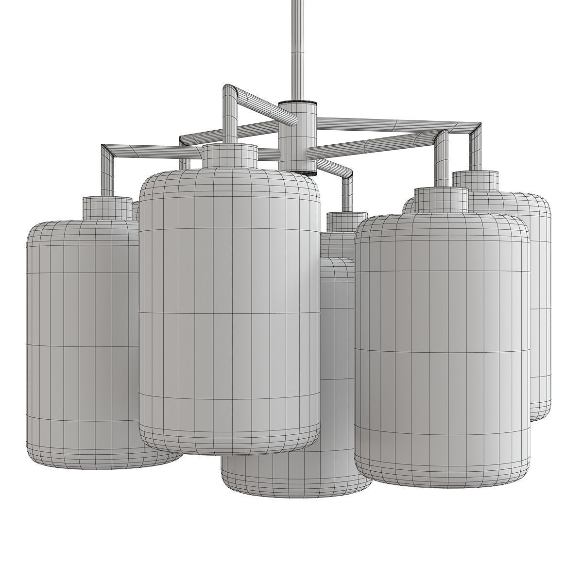 LOUISE ROUND CHANDELIER Low-poly 3D model_1