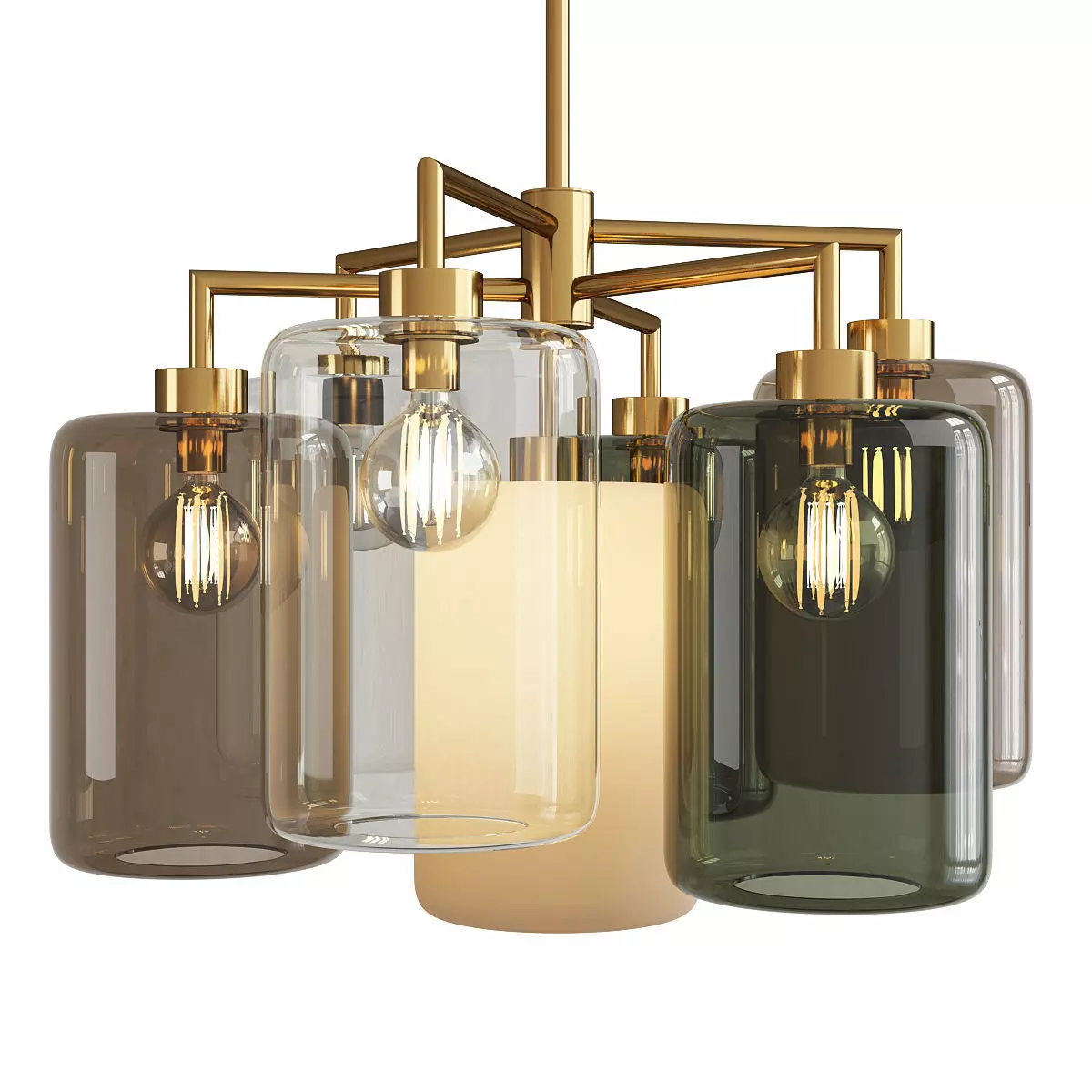 LOUISE ROUND CHANDELIER Low-poly 3D model_0