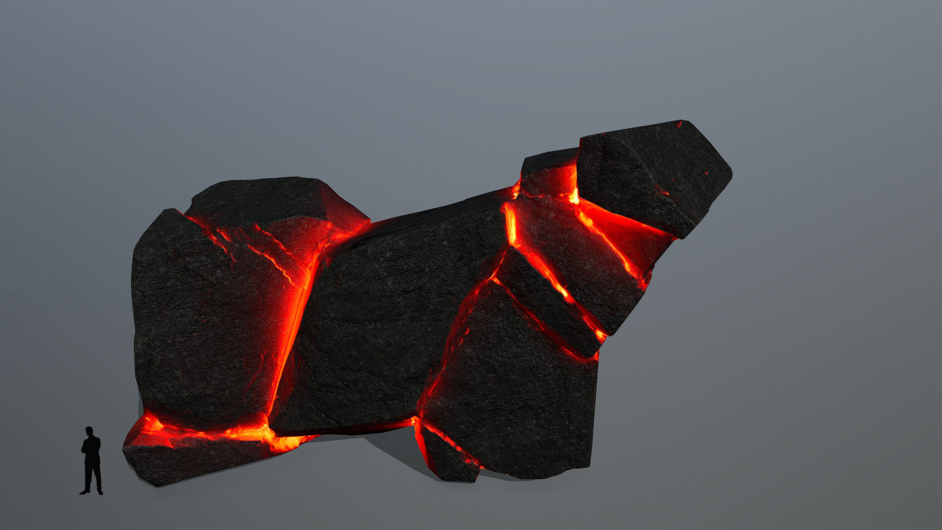 lava rocks Low-poly 3D model_7