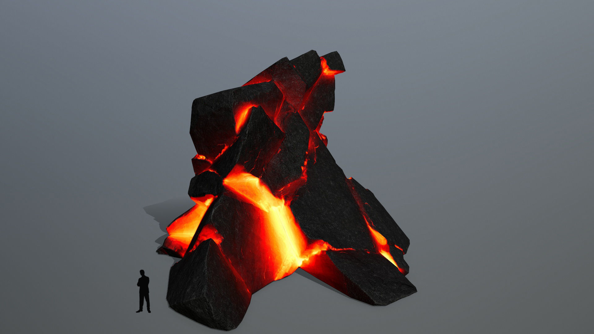 lava rocks Low-poly 3D model_8