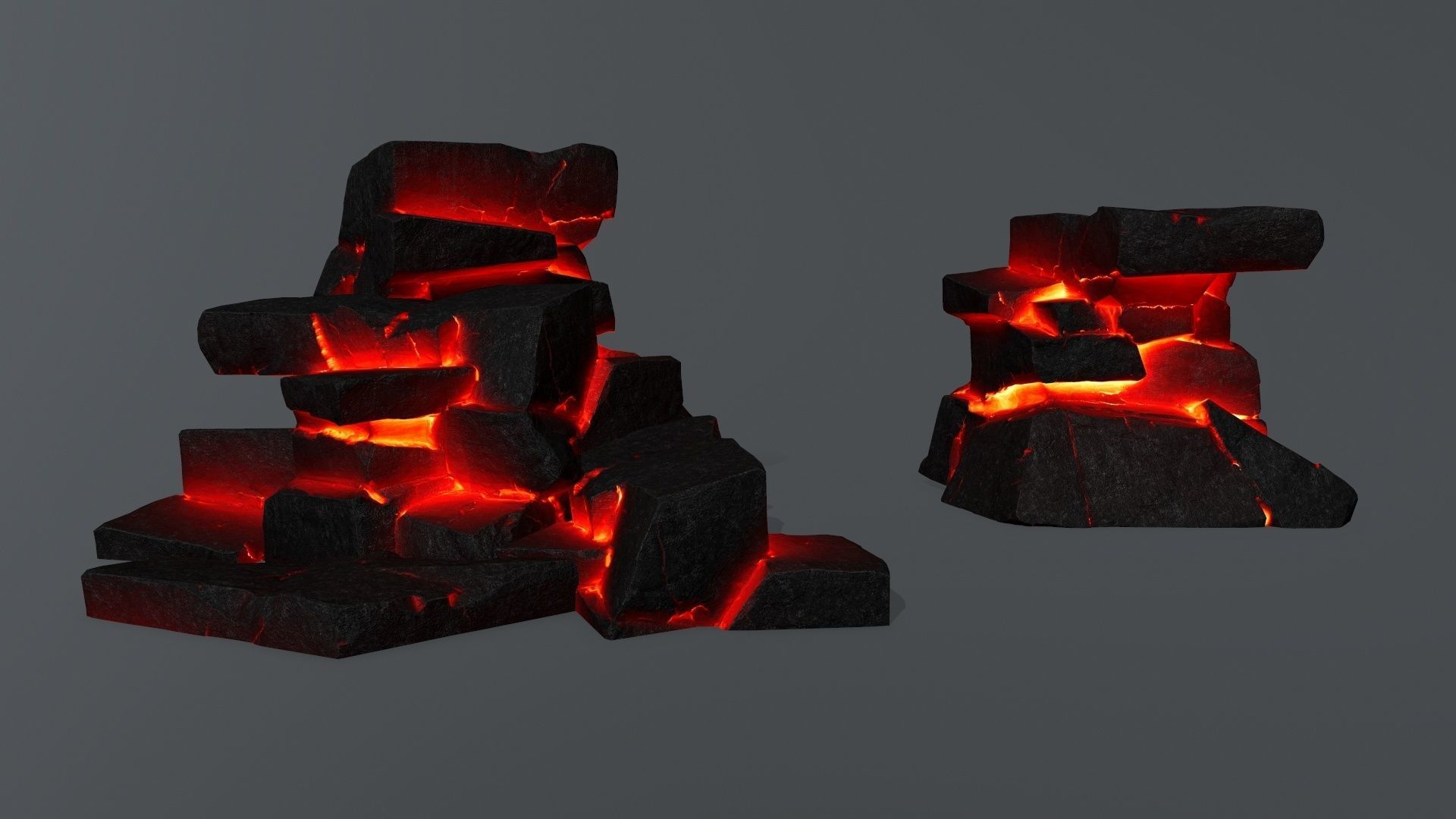 lava rocks Low-poly 3D model_23