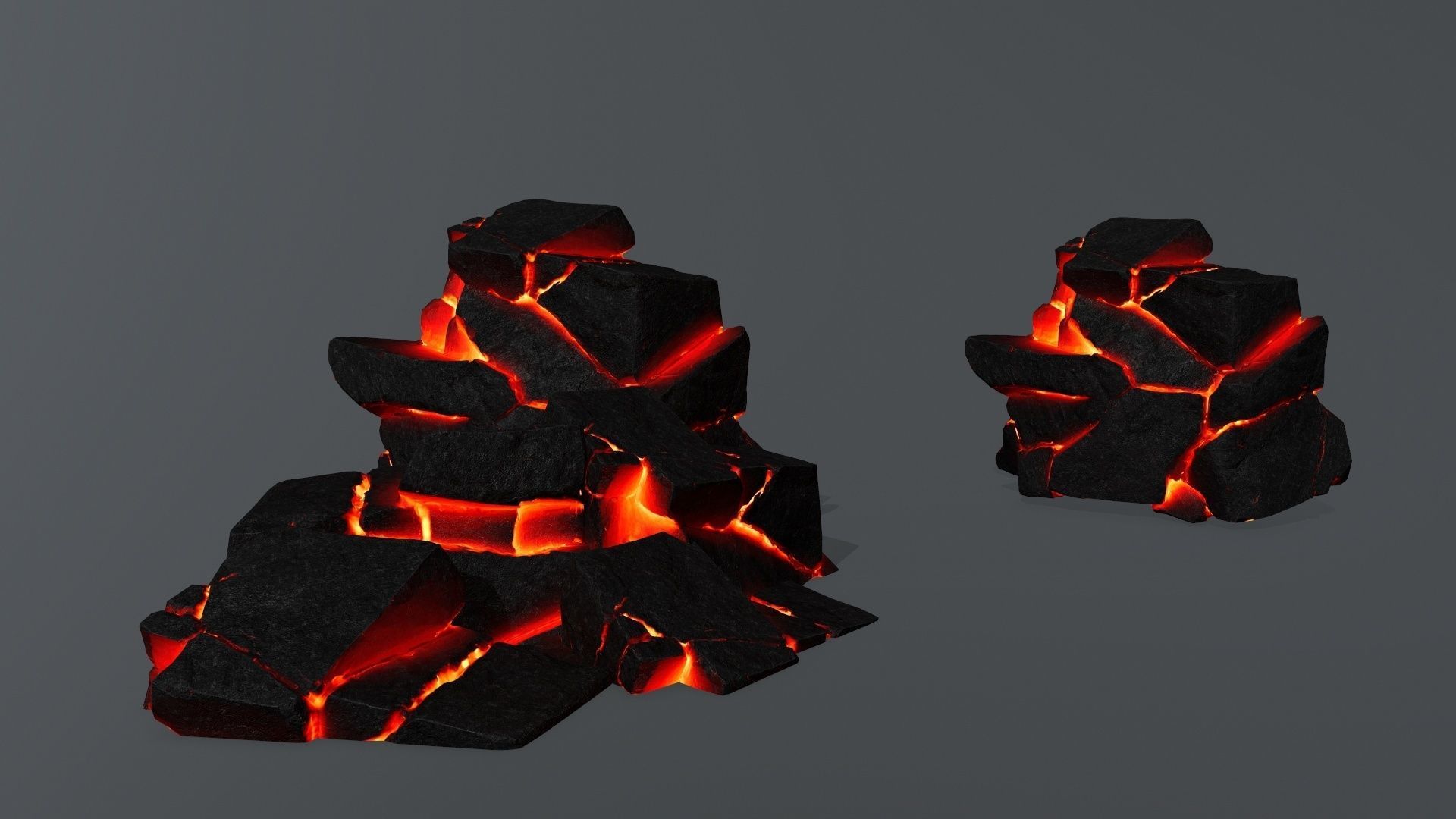 lava rocks Low-poly 3D model_25