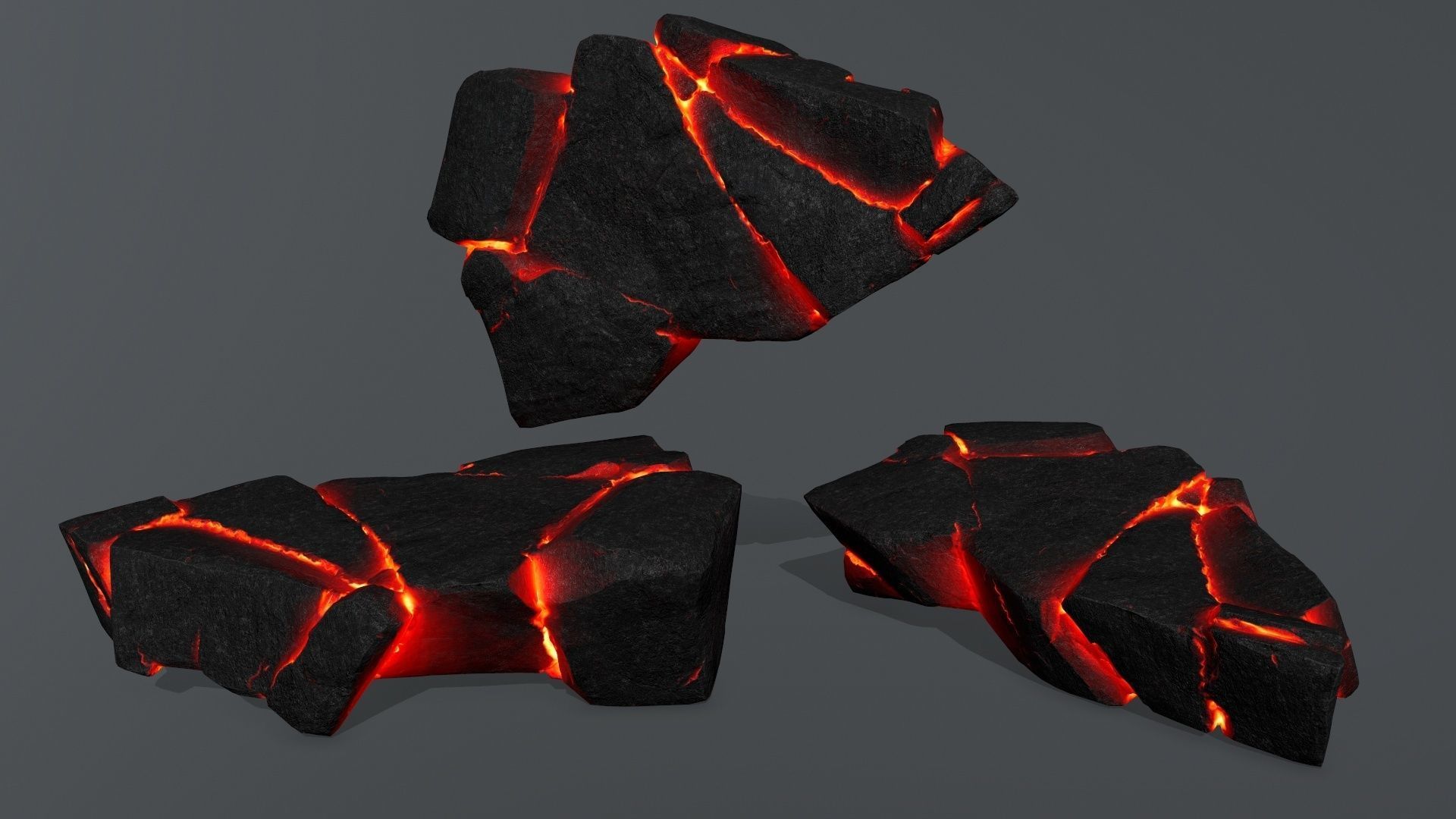 lava rocks Low-poly 3D model_19