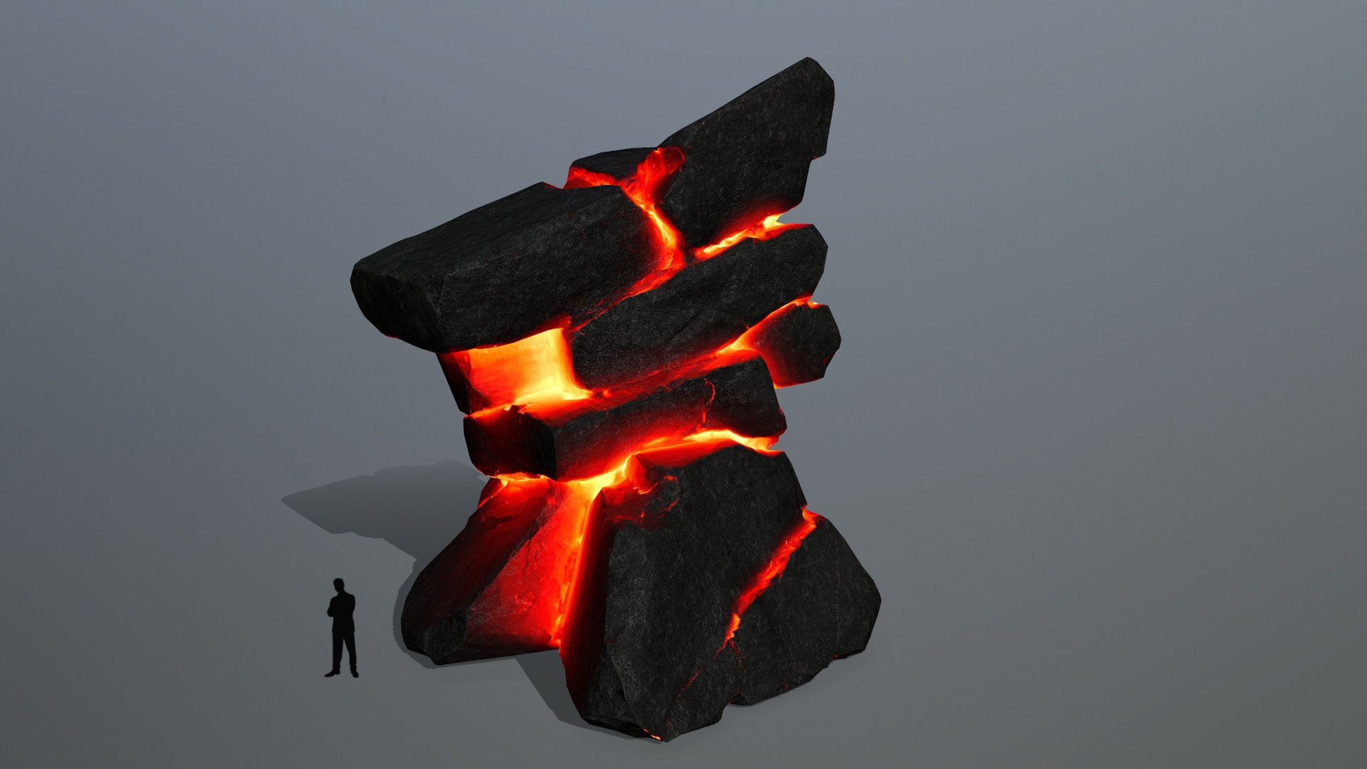 lava rocks Low-poly 3D model_3