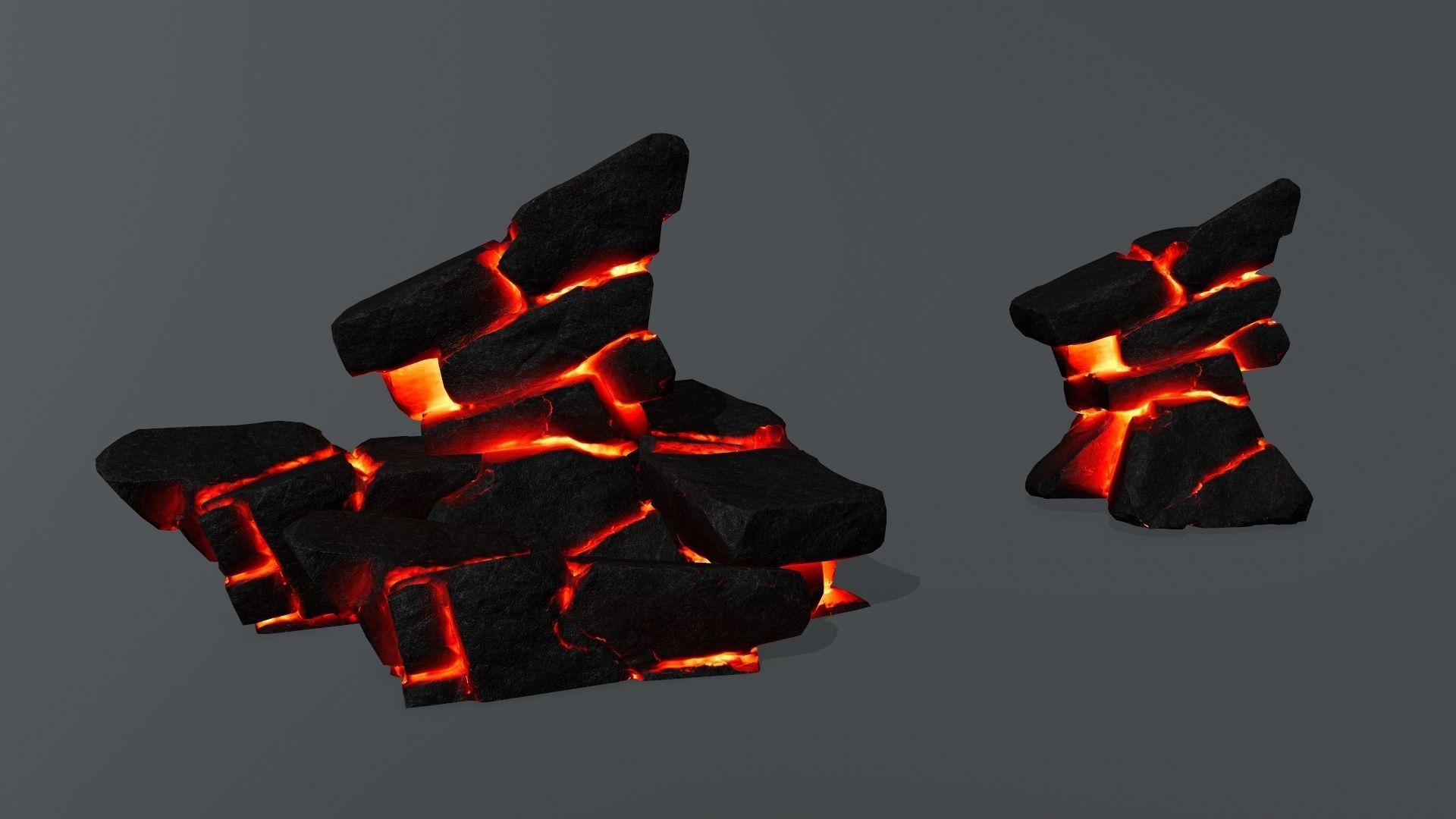 lava rocks Low-poly 3D model_24