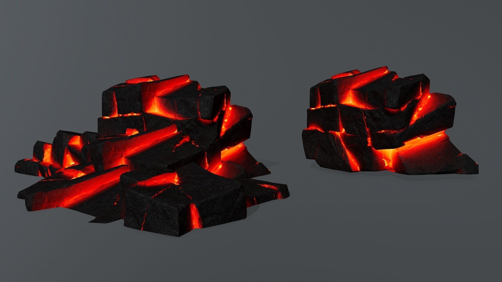 lava rocks Low-poly 3D model_27