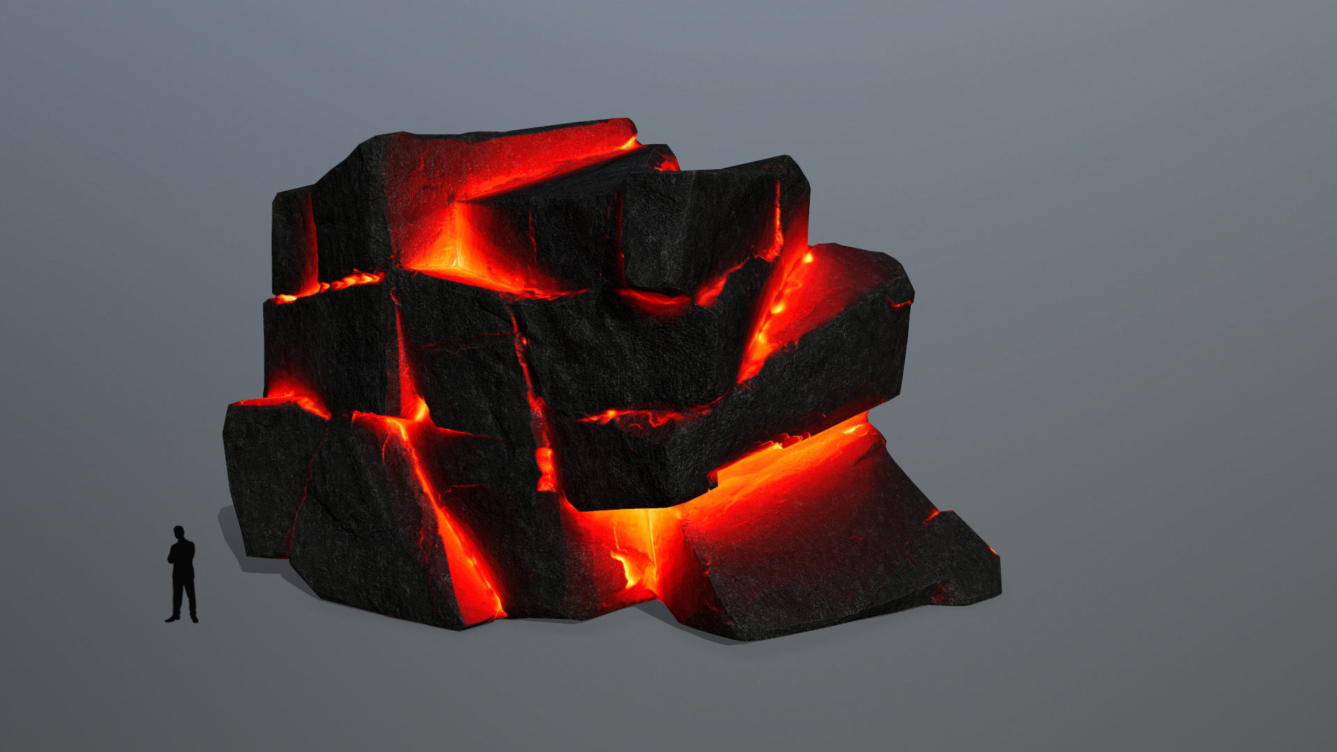 lava rocks Low-poly 3D model_6