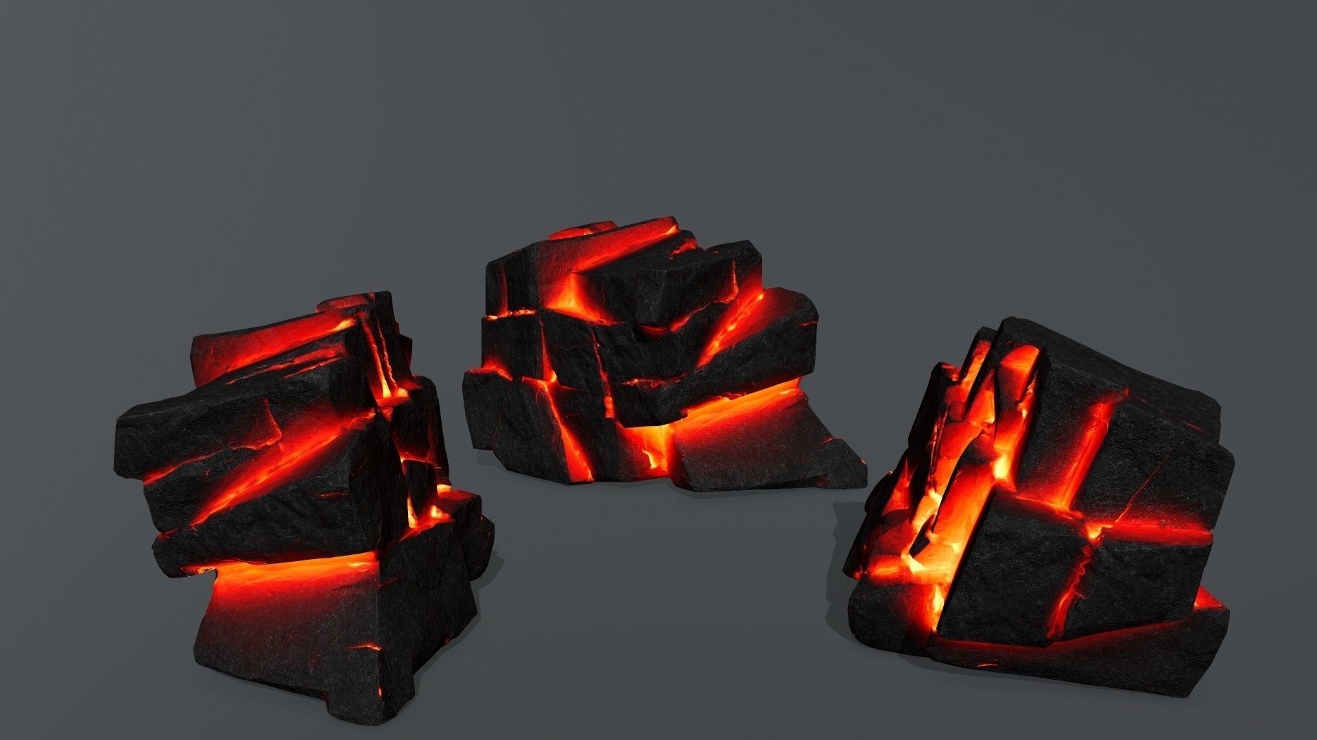 lava rocks Low-poly 3D model_17