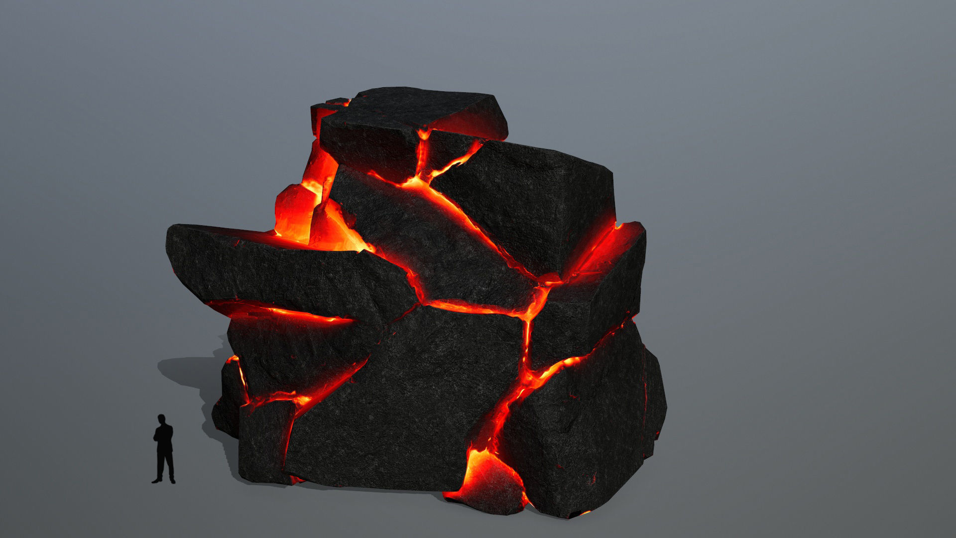 lava rocks Low-poly 3D model_4