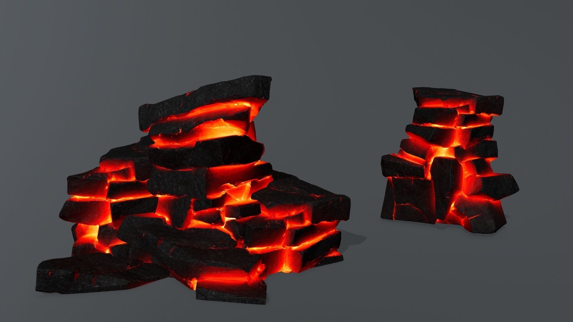 lava rocks Low-poly 3D model_22