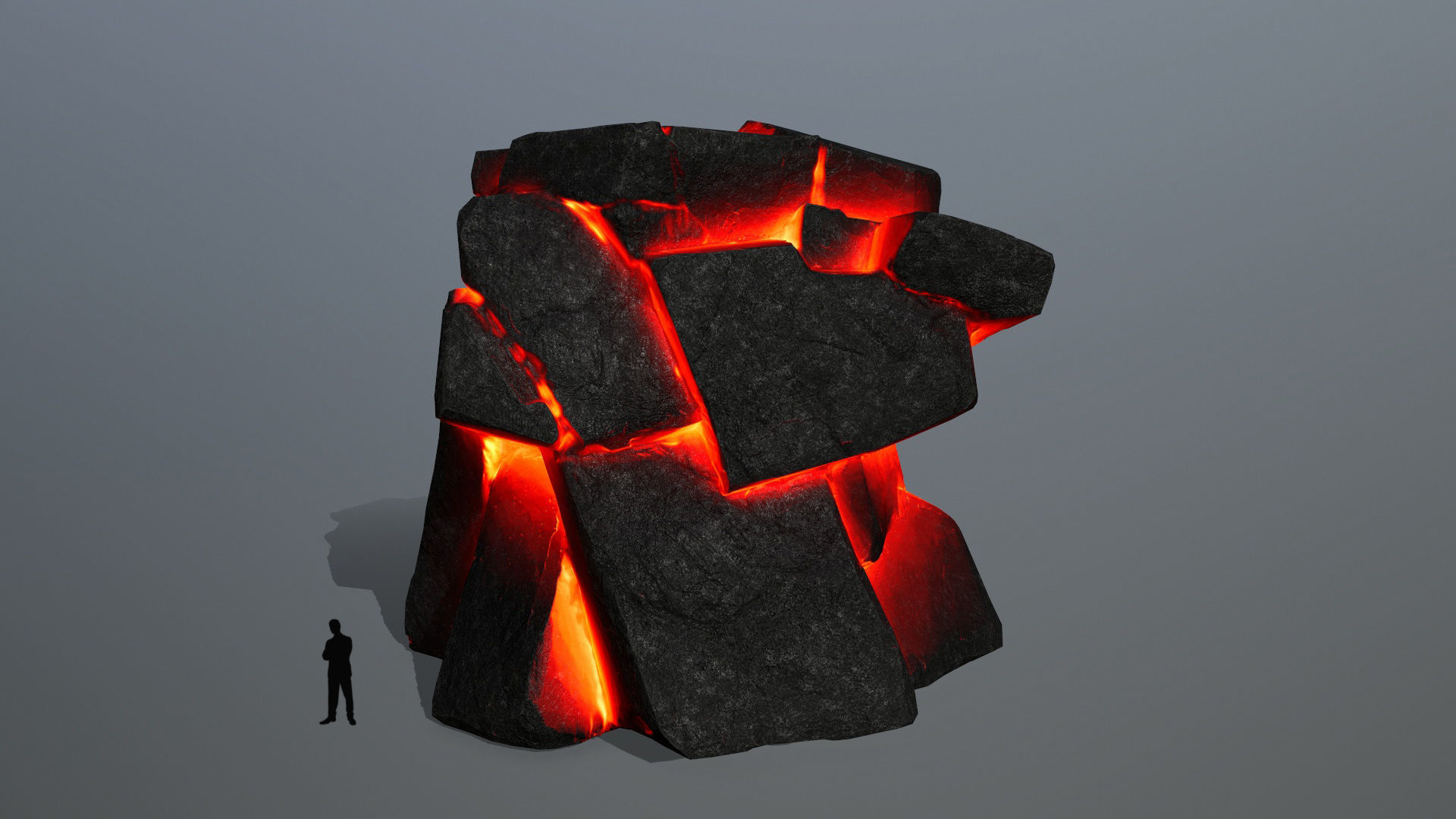 lava rocks Low-poly 3D model_5