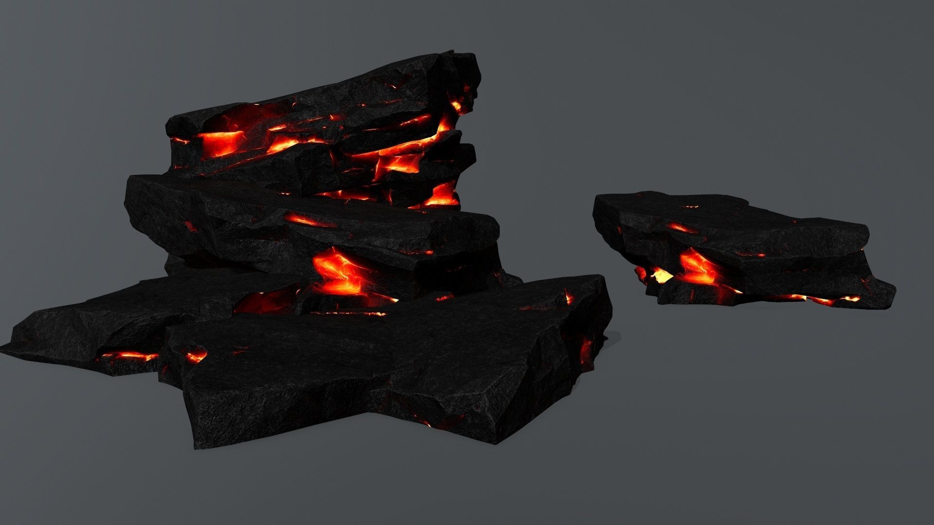 lava rocks Low-poly 3D model_31