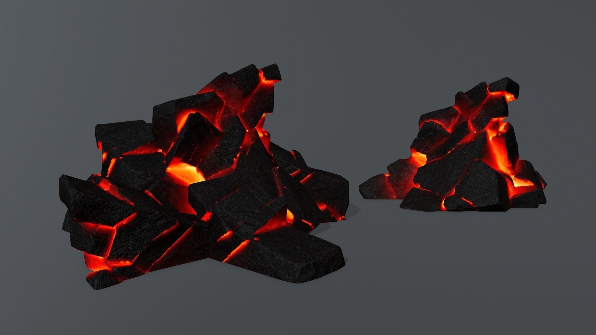 lava rocks Low-poly 3D model_29