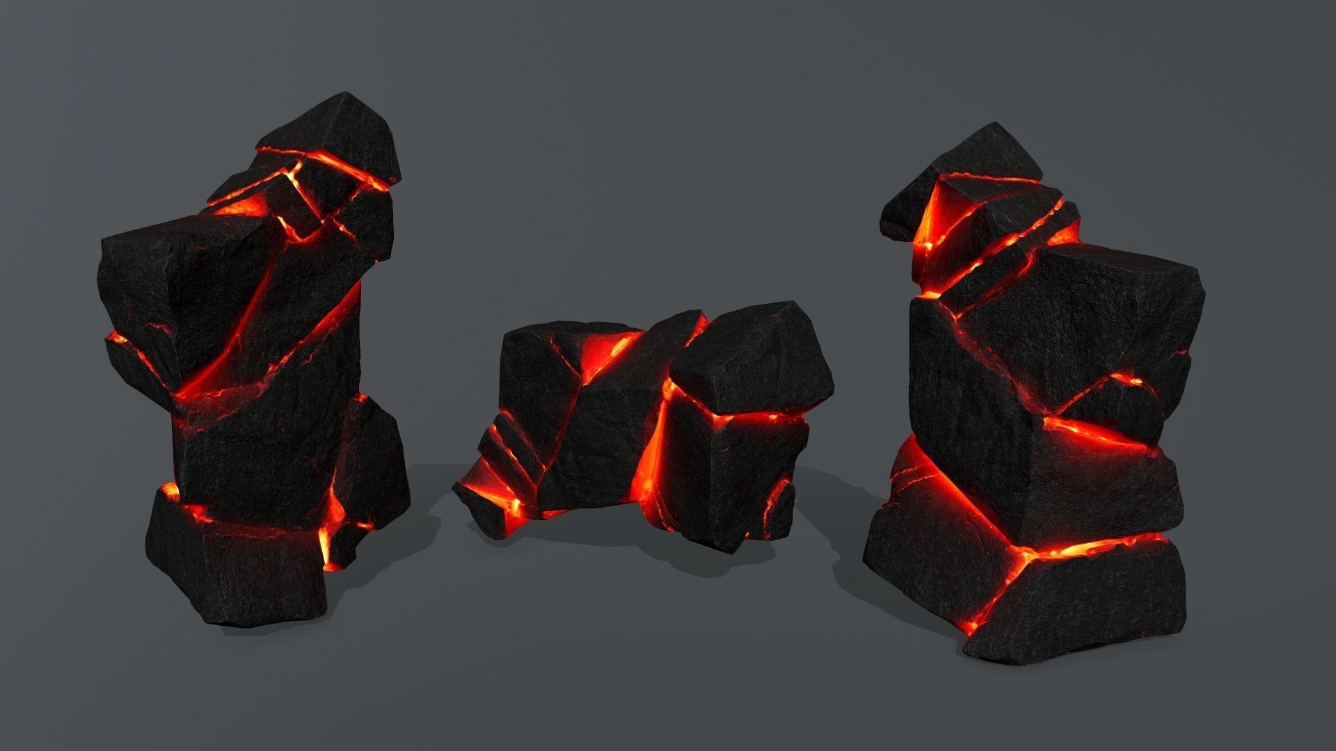 lava rocks Low-poly 3D model_21