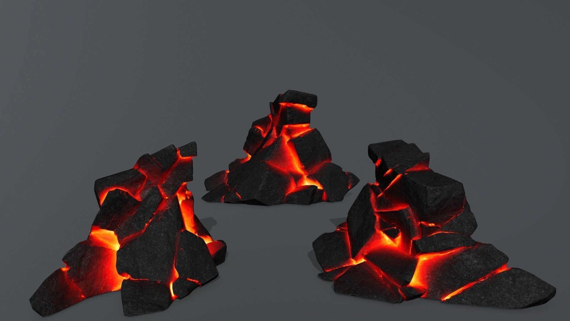 lava rocks Low-poly 3D model_18