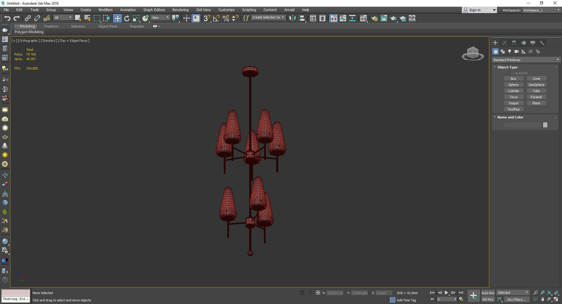 Hans Agne Jakobsson Ceiling Lamp Low-poly 3D model_3