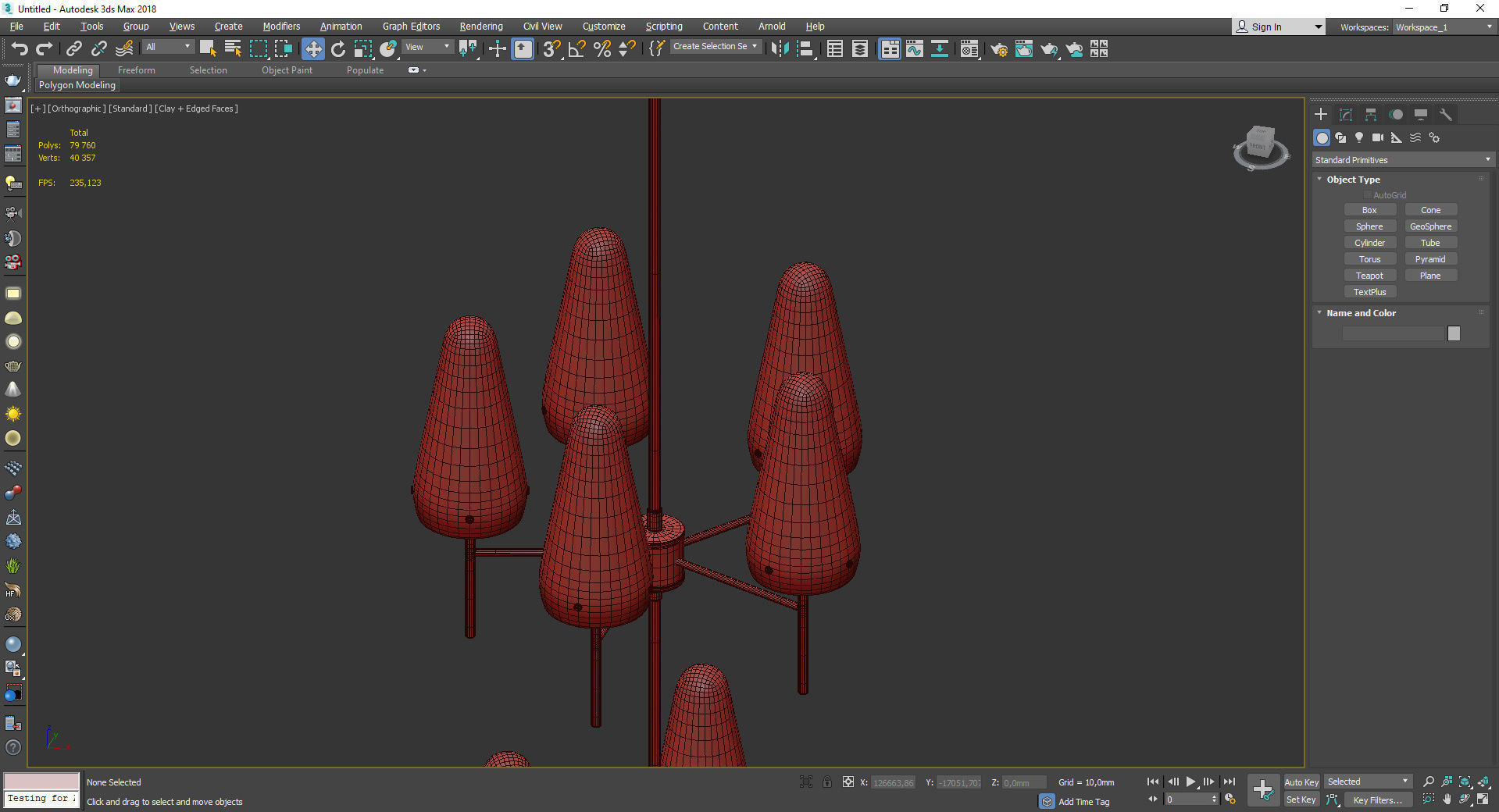 Hans Agne Jakobsson Ceiling Lamp Low-poly 3D model_4