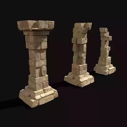  ARABIC DESERT COLUMN RUINS PILE PEDESTAL EGYPTIAN SAND STONE