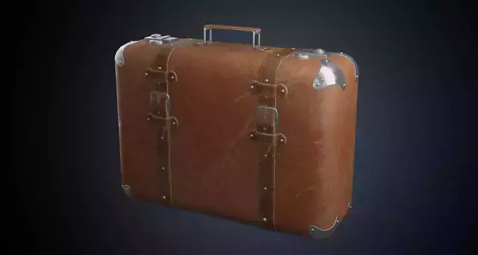 Suitcase PBR low-poly