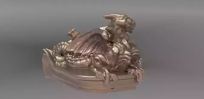 Dragon statue Fantasy 3D model 2