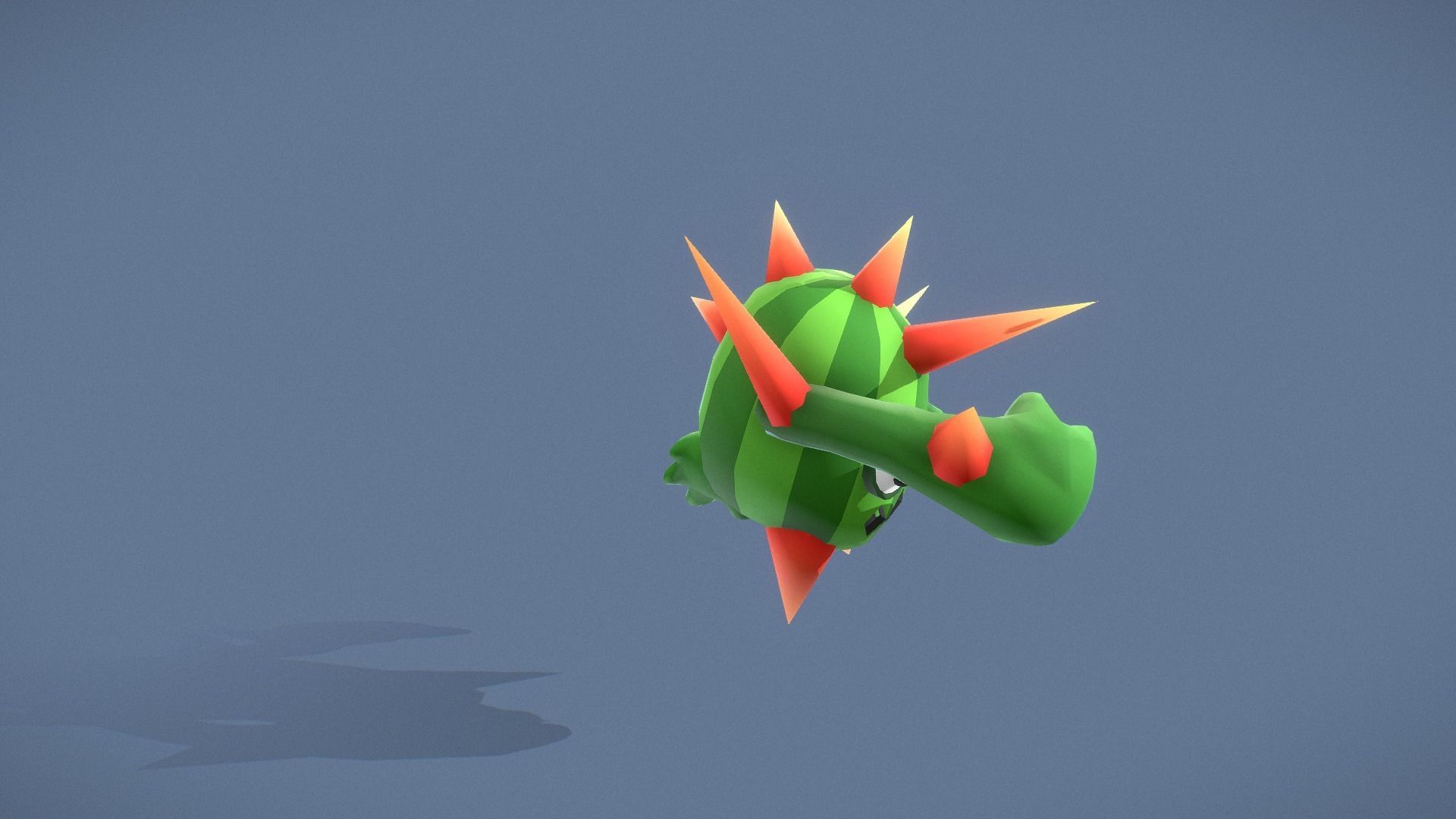 Cartoon Characters - Medium Cactus Warrior Low-poly 3D model_13