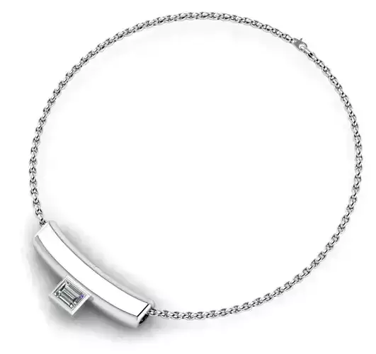Emerald Cut Stone- On Chain 3D print model