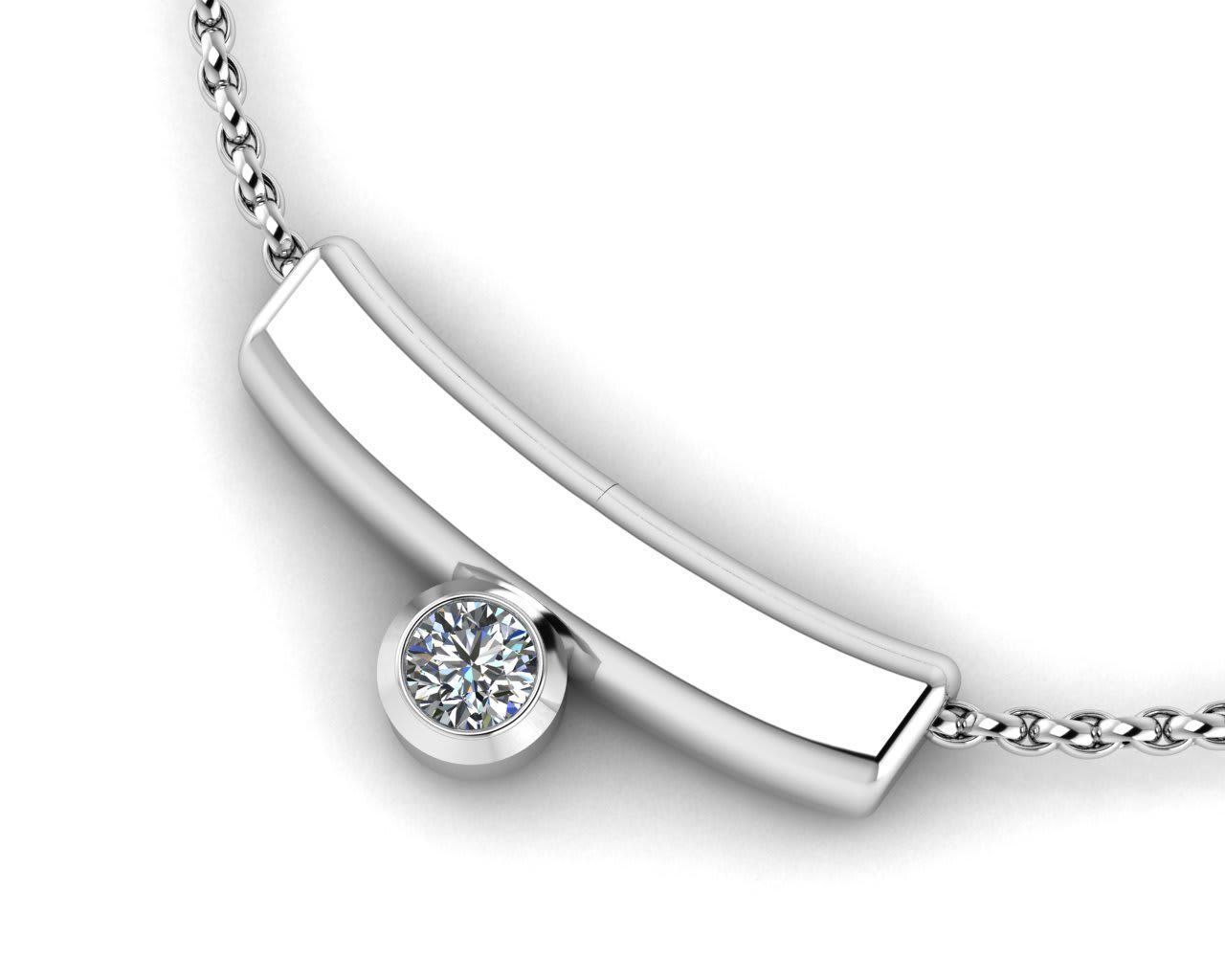 Emerald Cut Stone- On Chain 3D print model_4