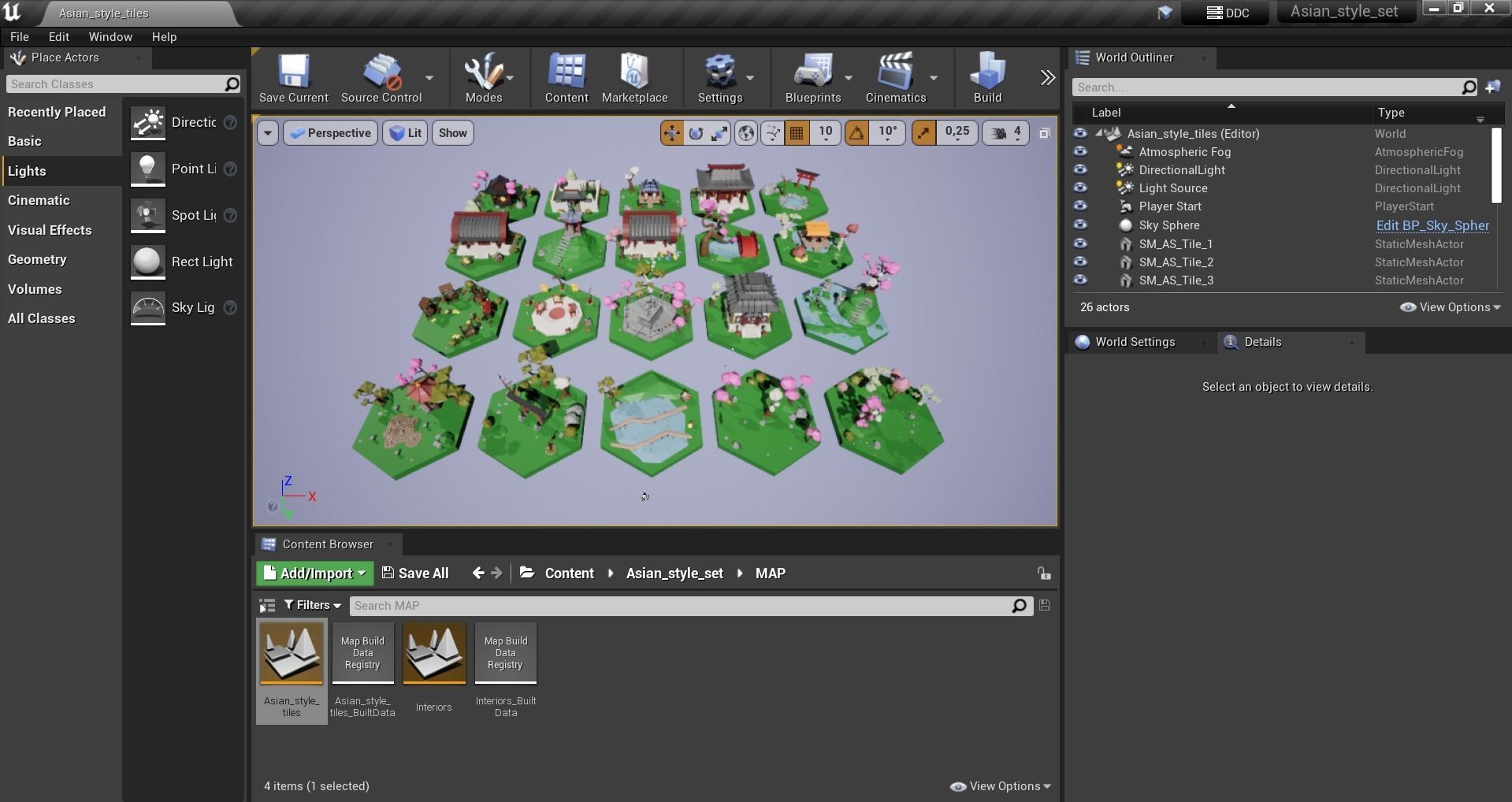 Low Poly Asian Style Set Low-poly 3D model_25