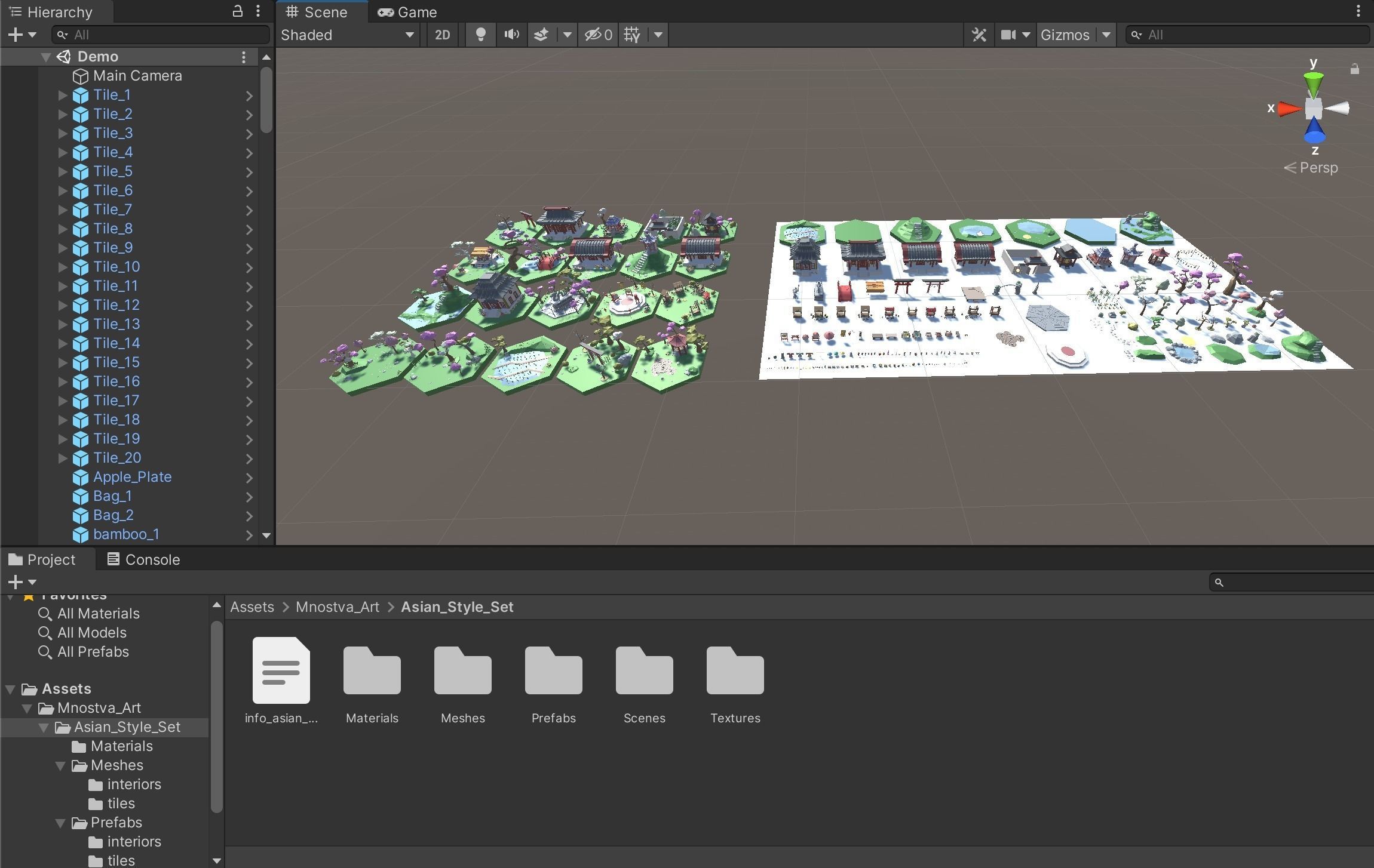 Low Poly Asian Style Set Low-poly 3D model_22