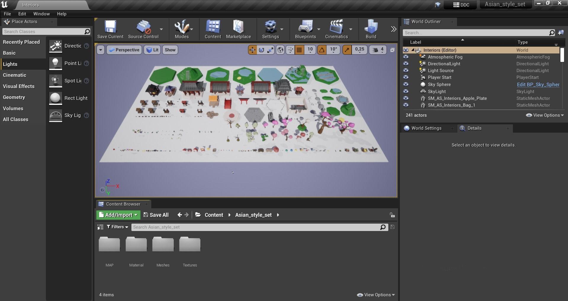 Low Poly Asian Style Set Low-poly 3D model_24