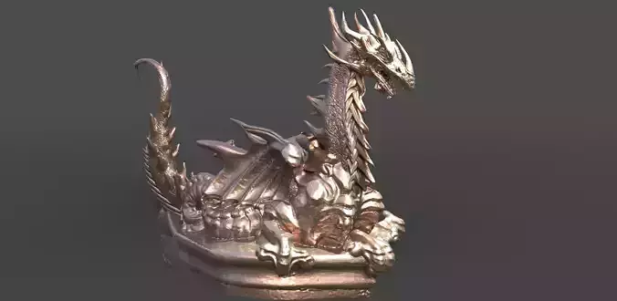 Dragon statue Fantasy Viking
