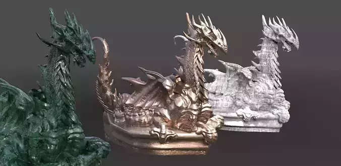 Dragon statue Fantasy Vikings 2