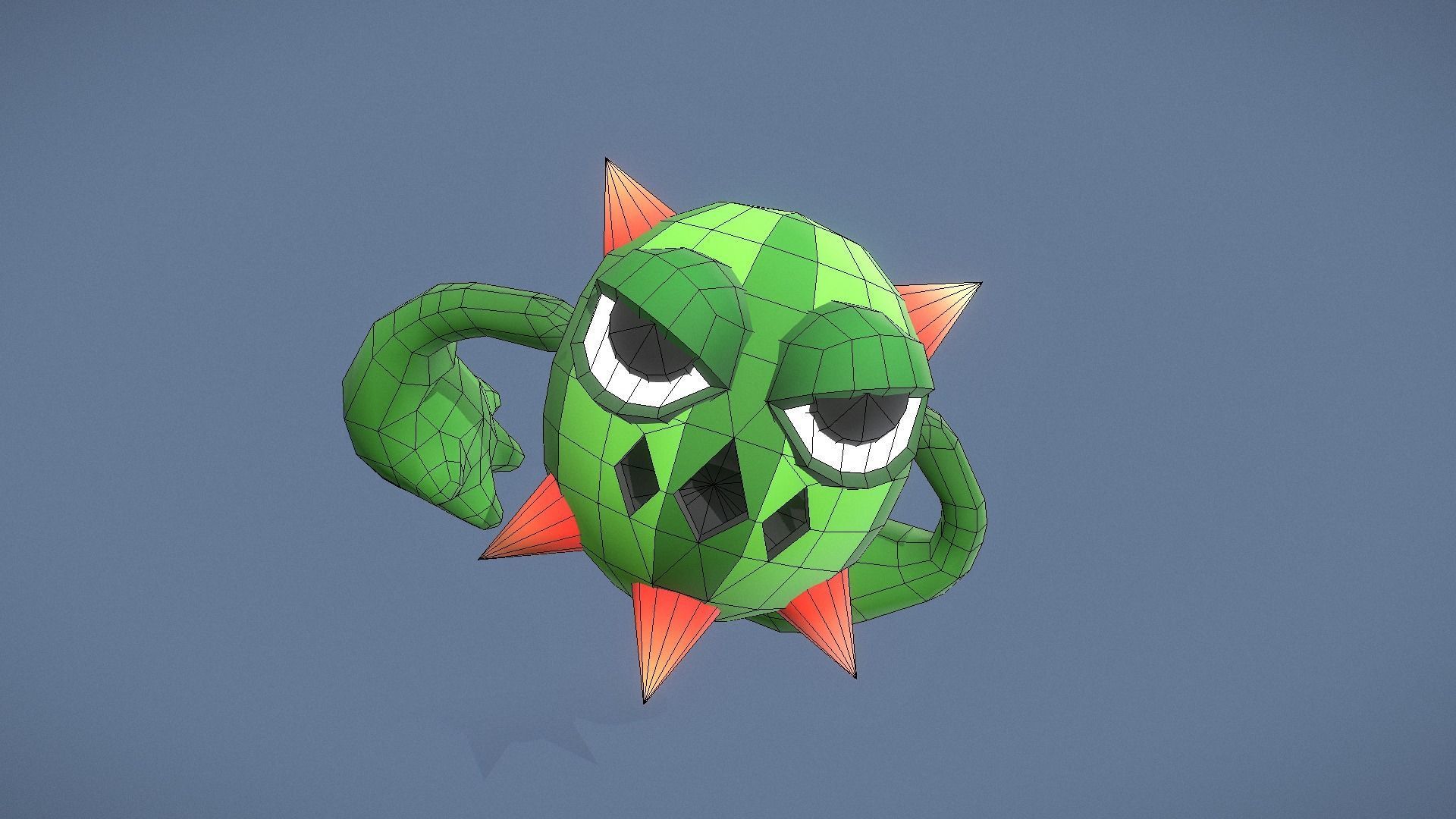 Cartoon Characters - Evolution Cacti Warriors Low-poly 3D model_21