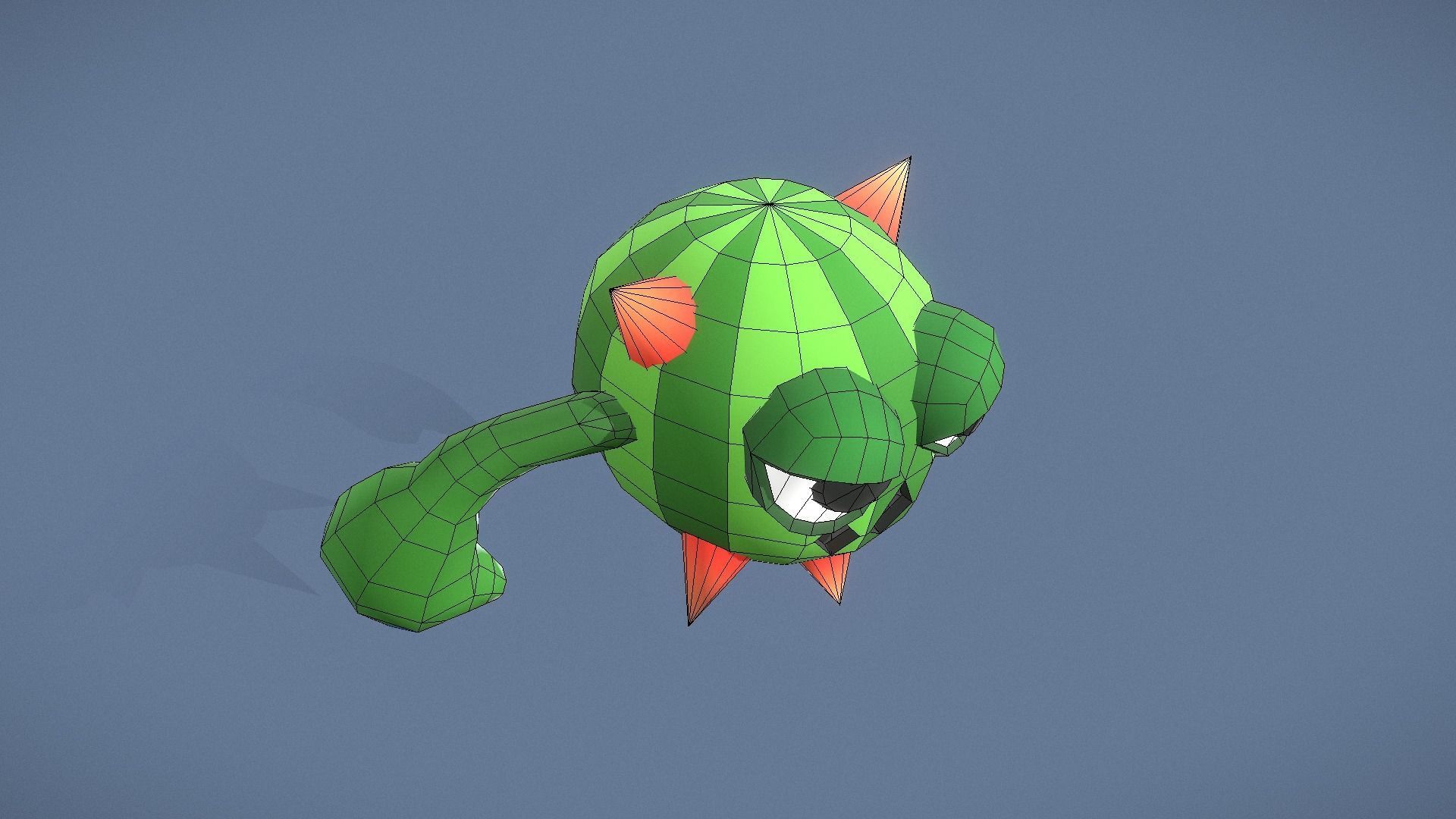 Cartoon Characters - Evolution Cacti Warriors Low-poly 3D model_27